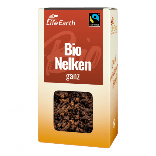 Fairtrade Bio Nelken ganz von Life Earth Verpackung