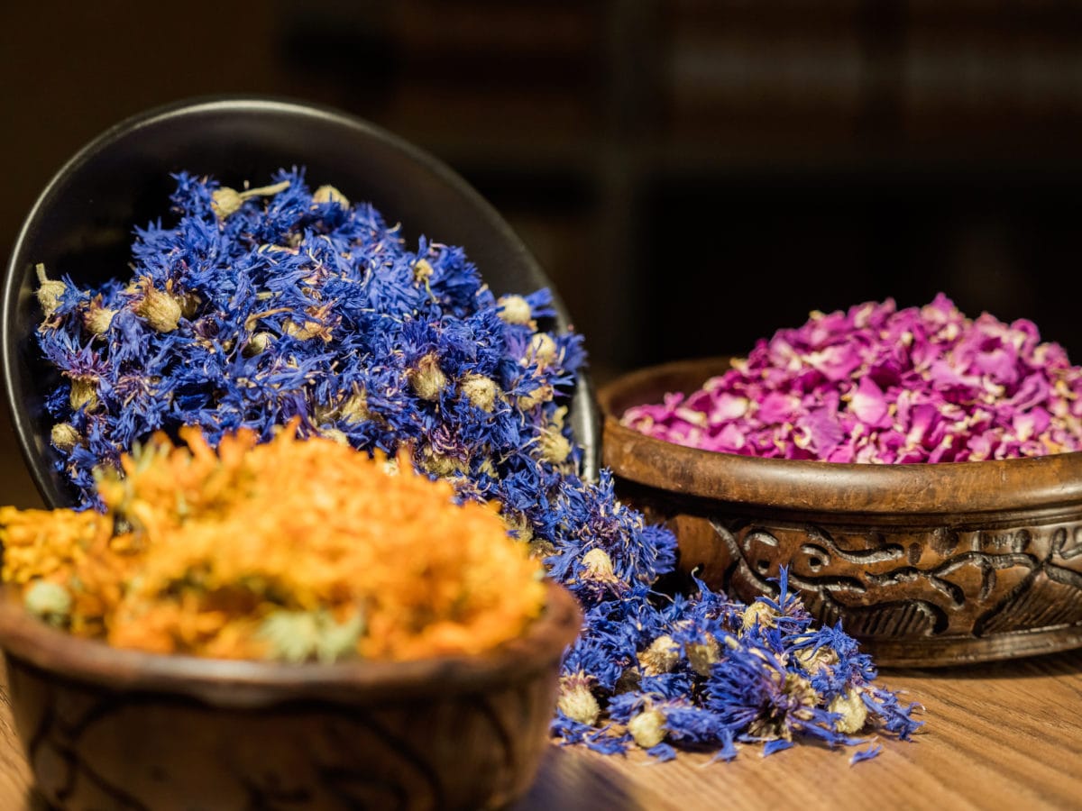 Verschiedene Blüten für erlesene Tees von Life Earth