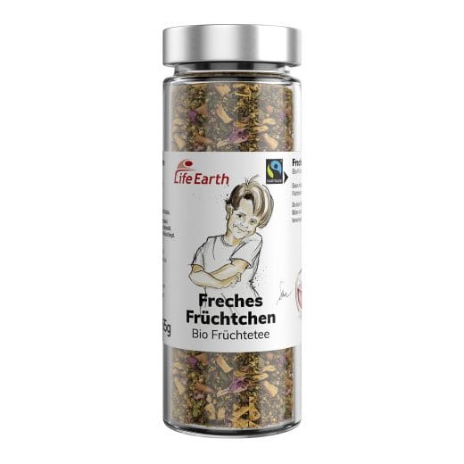 Bio Früchtetee Holunder Freches Früchtchen von Life Earth im Glas