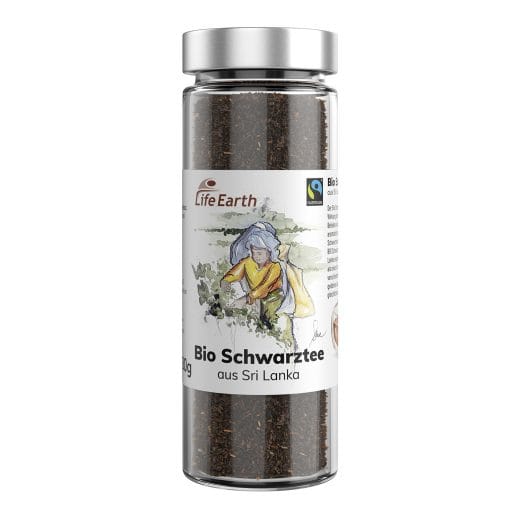 Fairtrade Bio Schwarztee aus Sri Lanka von Life Earth im Glas