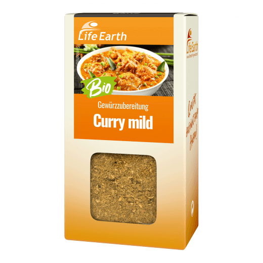 Bio Curry mild Gewürzmischung von Life Earth Verpackung