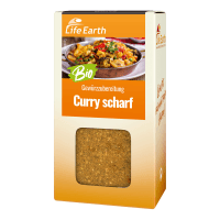 Bio Curry scharf Gewürzmischung von Life Earth Verpackung