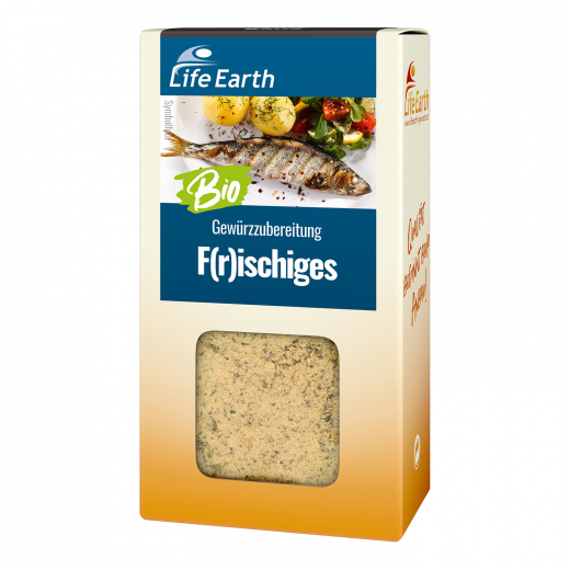 Bio Fischgewürz Gewürzmischung von Life Earth Verpackung