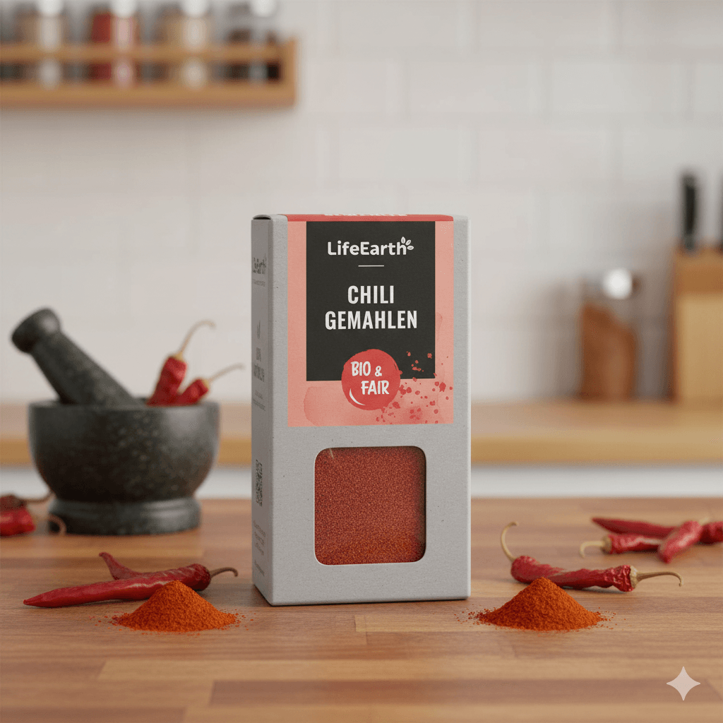 Fairtrade Bio Chili gemahlen von Life Earth Symbolbild