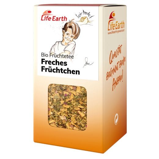 Bio Früchtetee Holunder Freches Früchtchen von Life Earth in der Schachtel