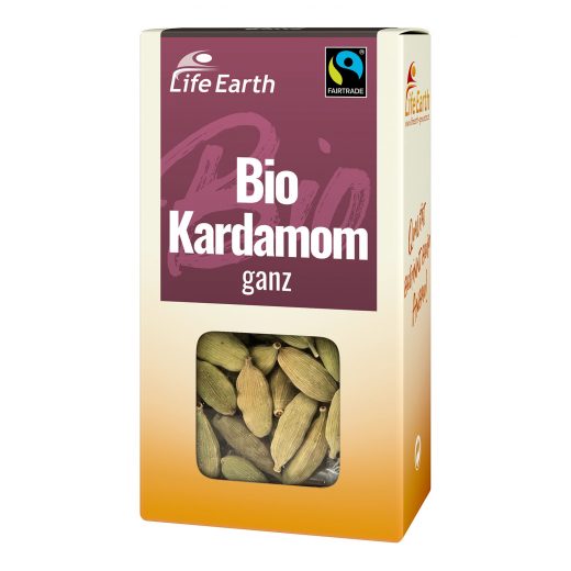 Fairtrade Bio Kardamom ganz von Life Earth Verpackung