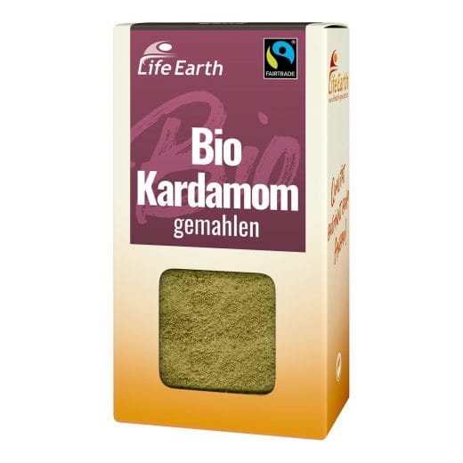 Fairtrade Bio Kardamom gemahlen von Life Earth Verpackung
