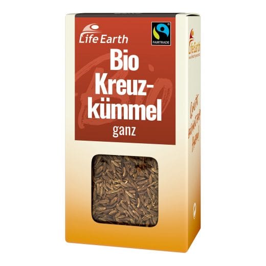 Fairtrade Bio Kreuzkümmel ganz von Life Earth Verpackung