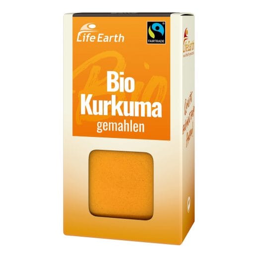 Fairtrade Bio Kurkuma gemahlen von Life Earth Verpackung