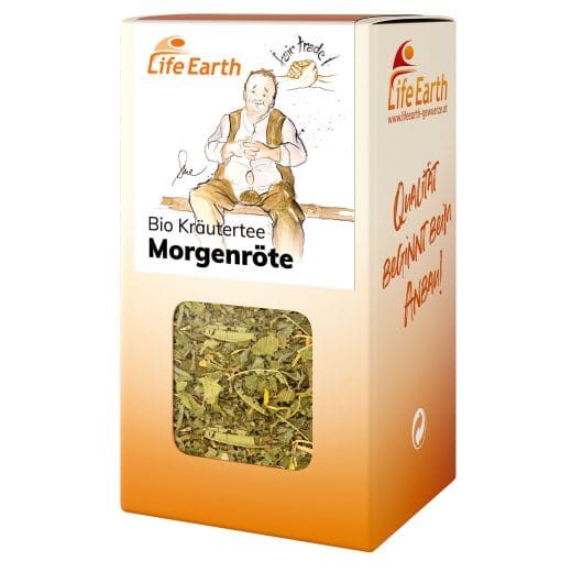 Bio Kräutertee Zitrone Morgenröte von Life Earth in der Schachtel