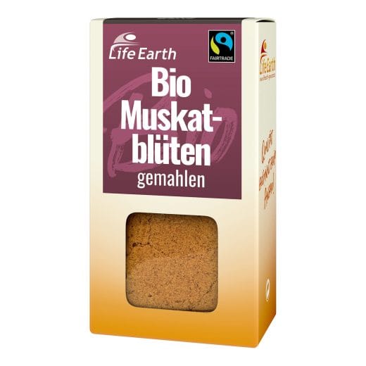 Fairtrade Bio Muskatblüte gemahlen von Life Earth Verpackung
