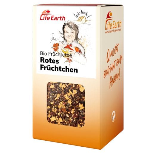Bio Früchtetee Hagebutte Rotes Früchtchen von Life Earth in der Schachtel