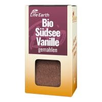 Bio Vanille gemahlen von Life Earth in der Verpackung
