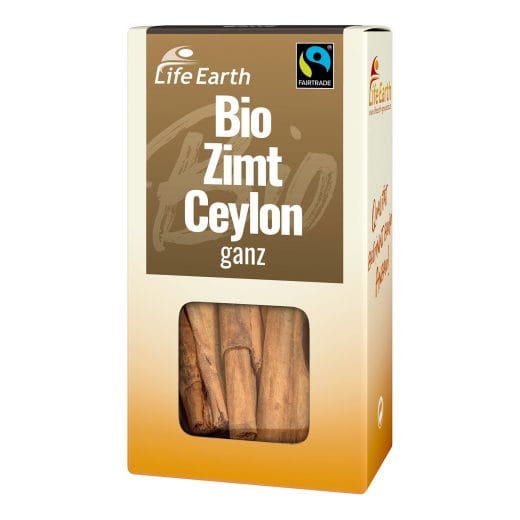 Fairtrade Bio Zimtstangen Ceylon von Life Earth Verpackung