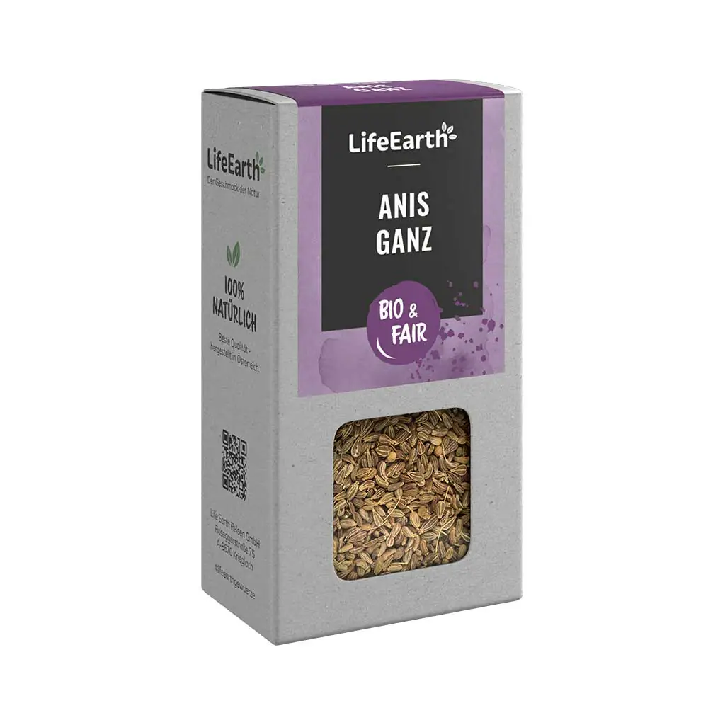 Fairtrade Bio Anis ganz von Life Earth Verpackung