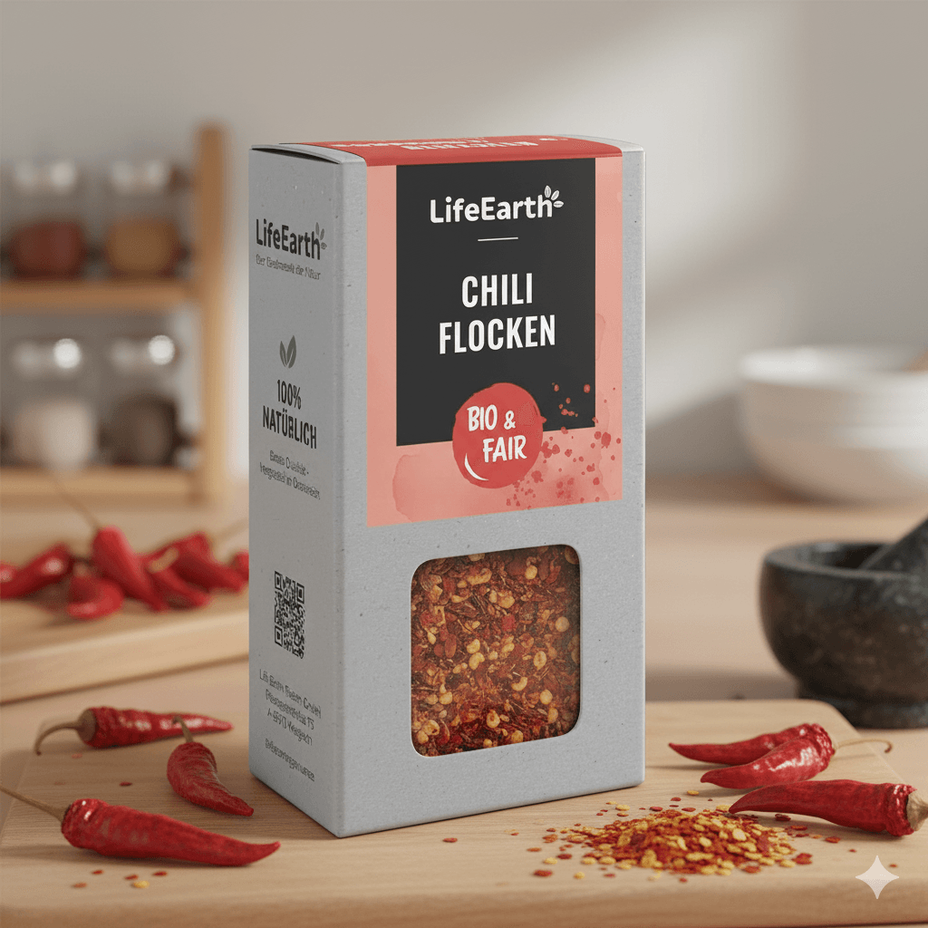 Fairtrade Bio Chiliflocken von Life Earth Symbolbild