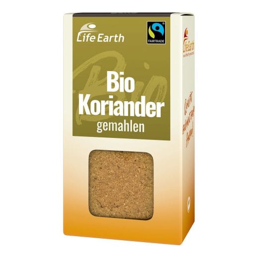 Fairtrade Bio Koriander gemahlen von Life Earth Verpackung