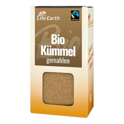 Fairtrade Bio Kümmel gemahlen von Life Earth Verpackung
