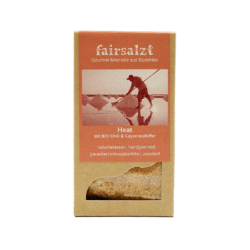 Fairtrade Meersalz Chili "Heat" von fairsalzt in der Schachtel