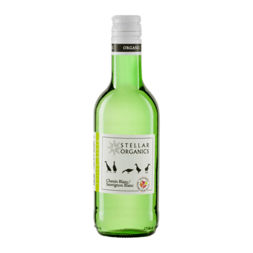 Fairtrade Weißwein Chenin Blanc / Sauvignon Blanc von Stellar Organics aus Südafrika in der kleinen Flasche