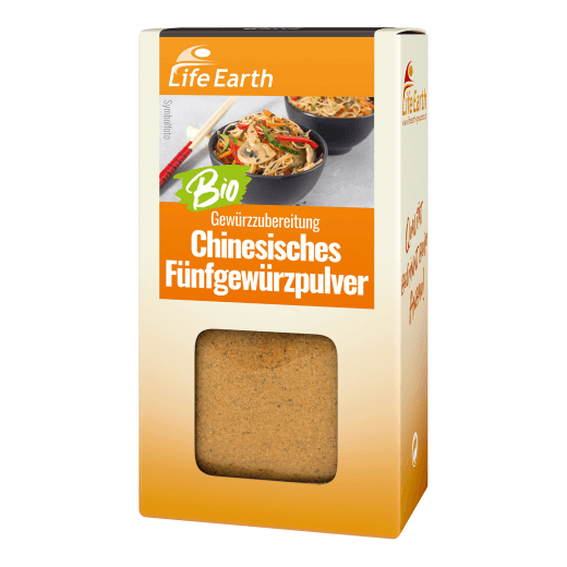 Bio Chinesisches Fünfgewürzpulver Gewürzmischung von Life Earth Verpackung