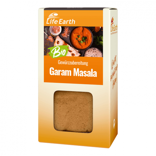 Bio Garam Masala Gewürzmischung von Life Earth Verpackung