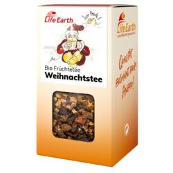 Bio Weihnachtstee Früchtetee von Life Earth in der Schachtel
