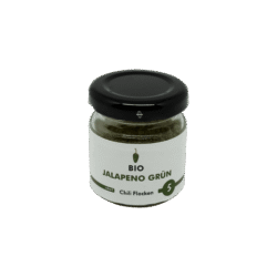 Chilipulver der Sorte "Jalapeno Grün" vom URfair Produzenten Biogemüse Hautzinger im Glas
