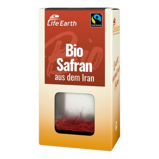 Fairtrade Bio Safran Negin von Life Earth Verpackung