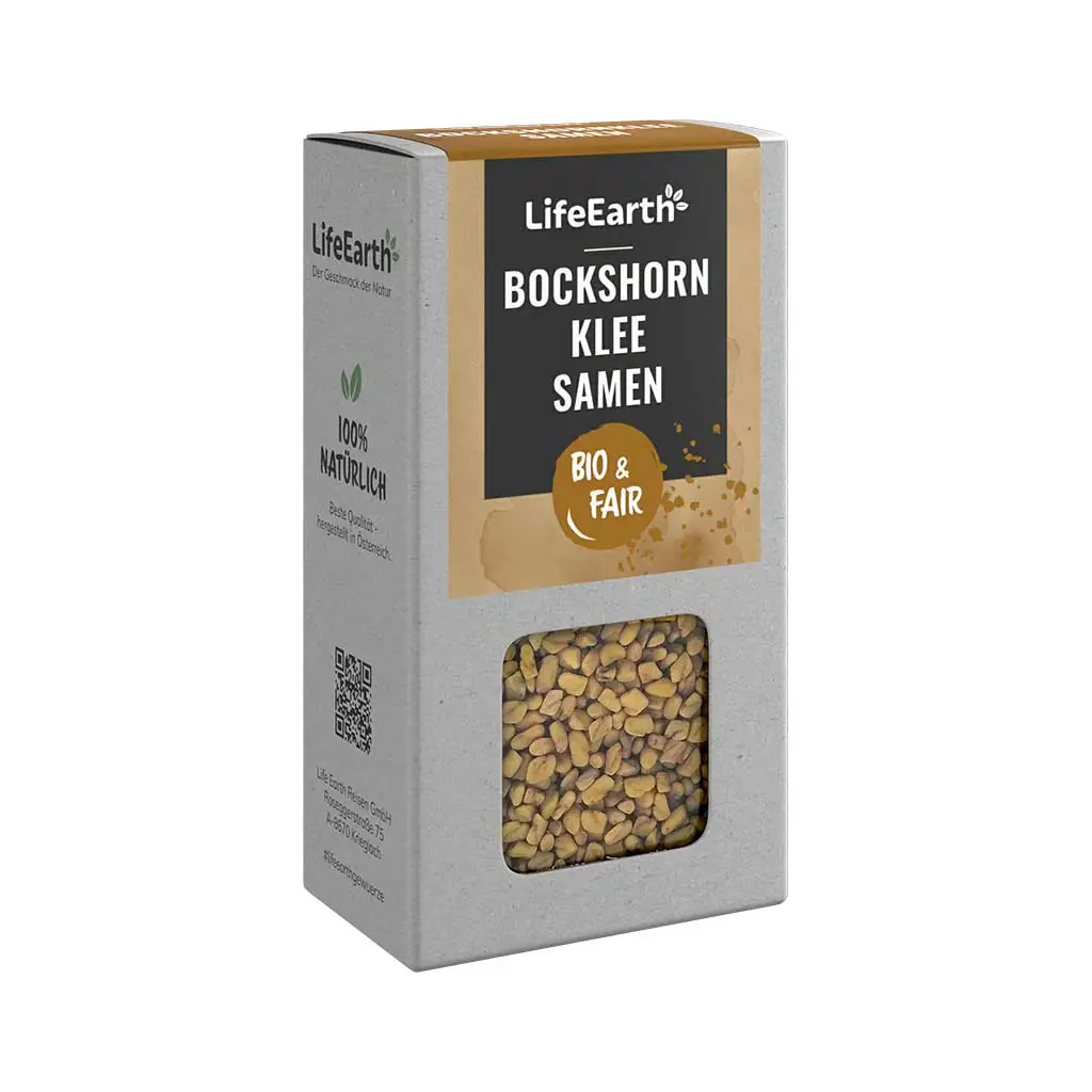 Bio Bockshornkleesamen von Life Earth Verpackung