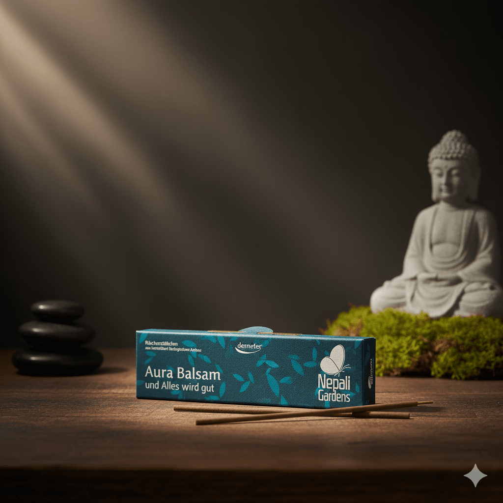 Bio- & Demeter-Räucherstäbchen Aura Balsam von Nepali Gardens aus Nepal - Symbolbild
