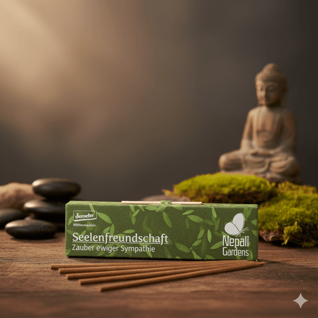 Bio- & Demeter-Räucherstäbchen Seelenfreundschaft von Nepali Gardens aus Nepal - Symbolbild