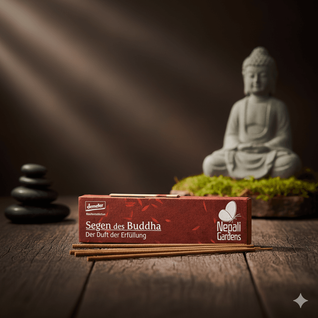 Bio- & Demeter-Räucherstäbchen Segen des Buddha von Nepali Gardens aus Nepal - Symbolbild