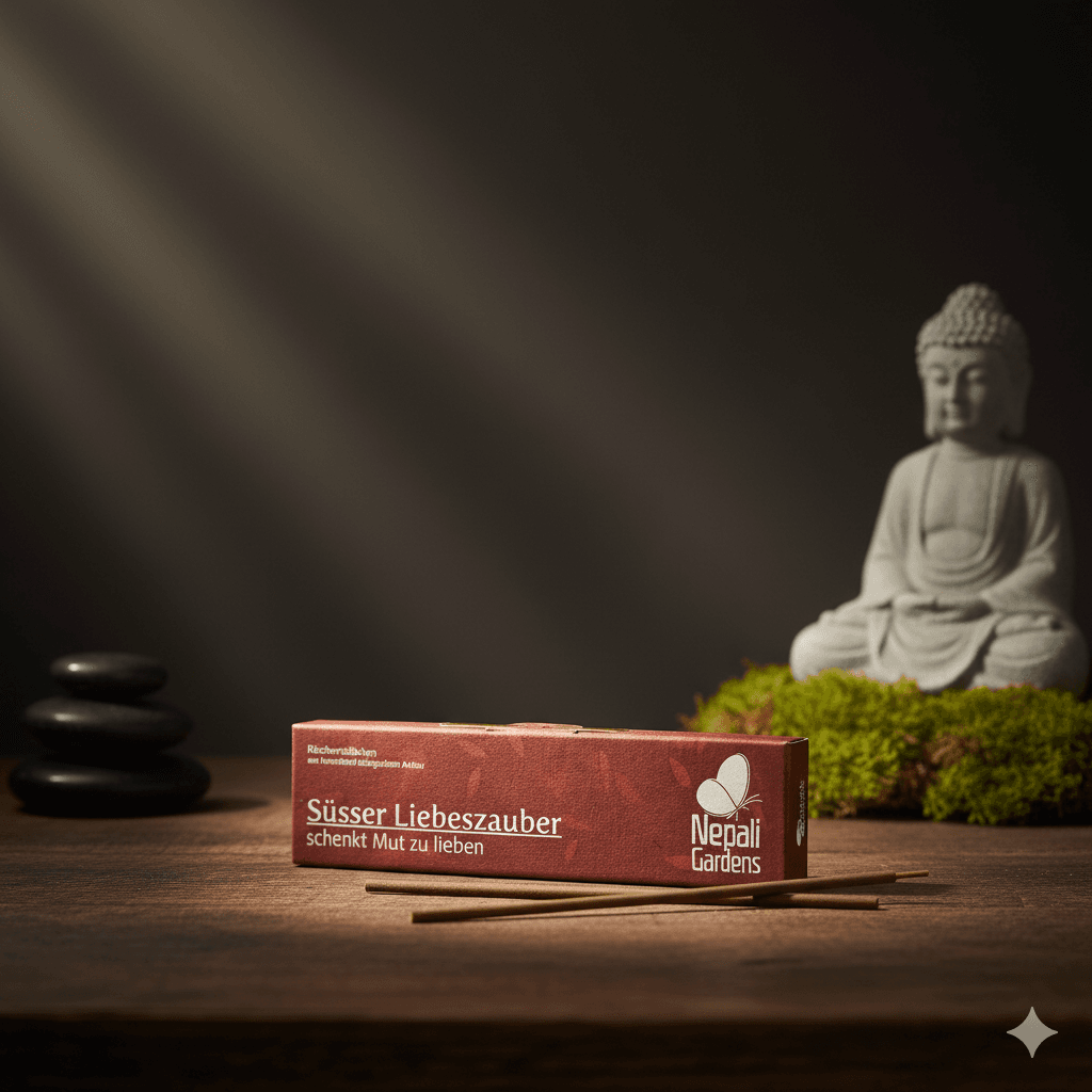 Bio- & Demeter-Räucherstäbchen Süßer Liebeszauber von Nepali Gardens aus Nepal - Symbolbild