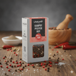Fairtrade Bio Kampot-Pfeffer rot ganz von Life Earth Symbolbild
