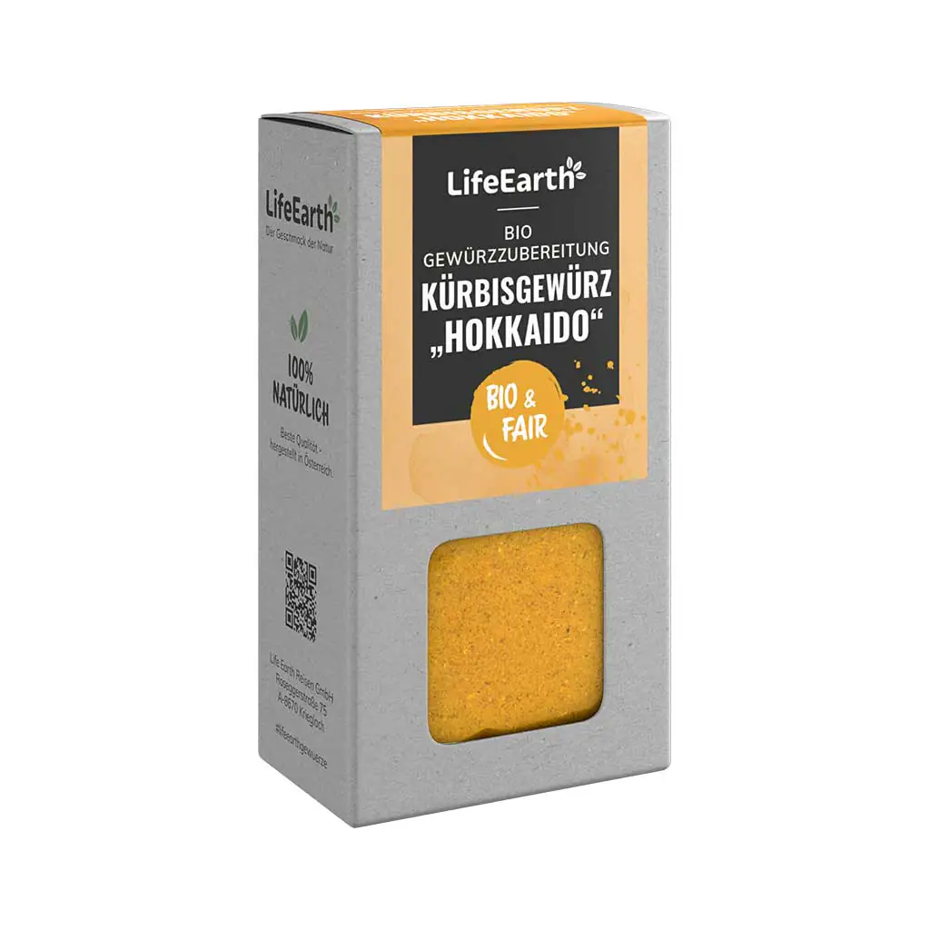 Bio Kürbisgewürz Gewürzmischung von Life Earth Verpackung