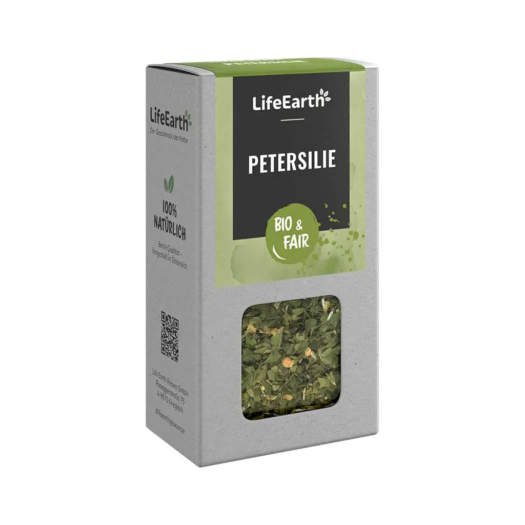 Bio Petersilie getrocknet von Life Earth Verpackung