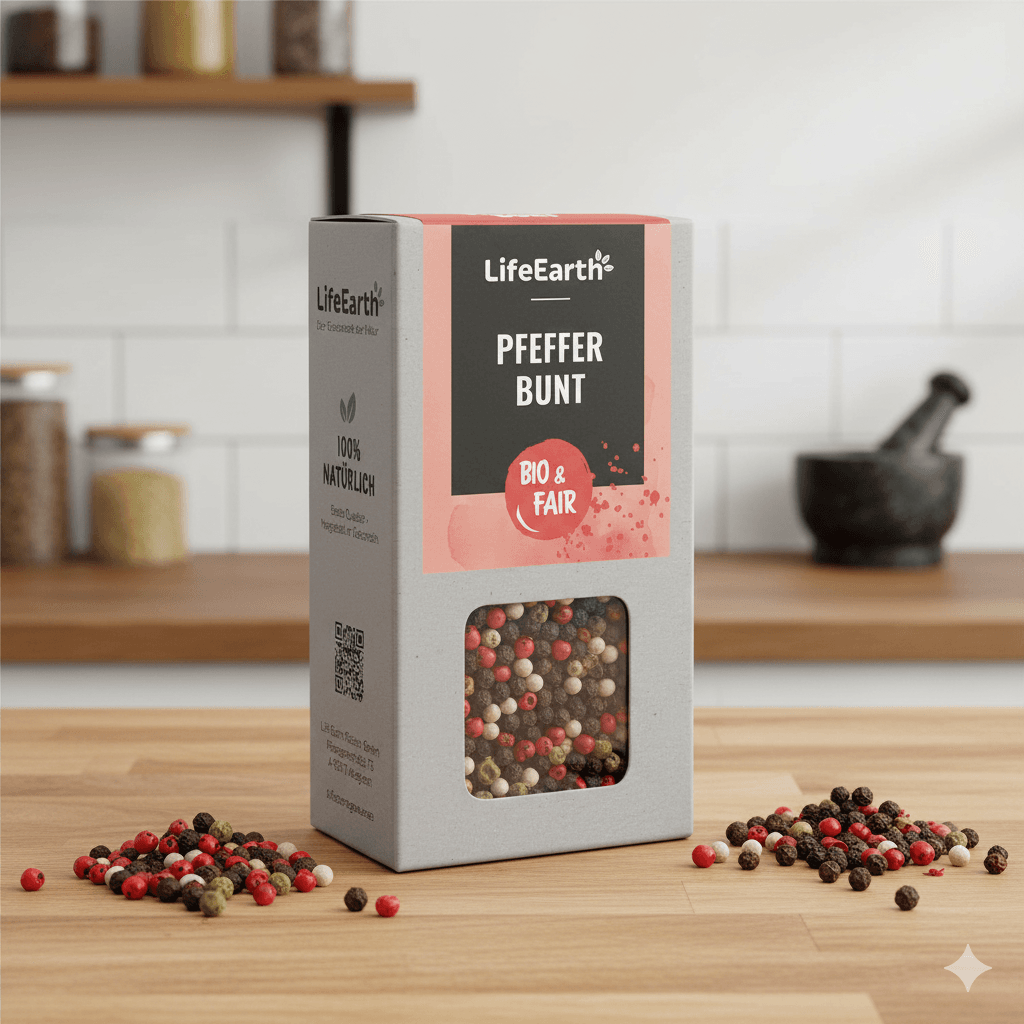 Fairtrade Bio Pfeffer bunt ganz von Life Earth Symbolbild