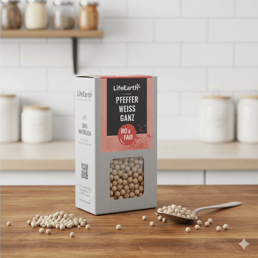 Fairtrade Bio Pfeffer weiß ganz von Life Earth Symbolbild