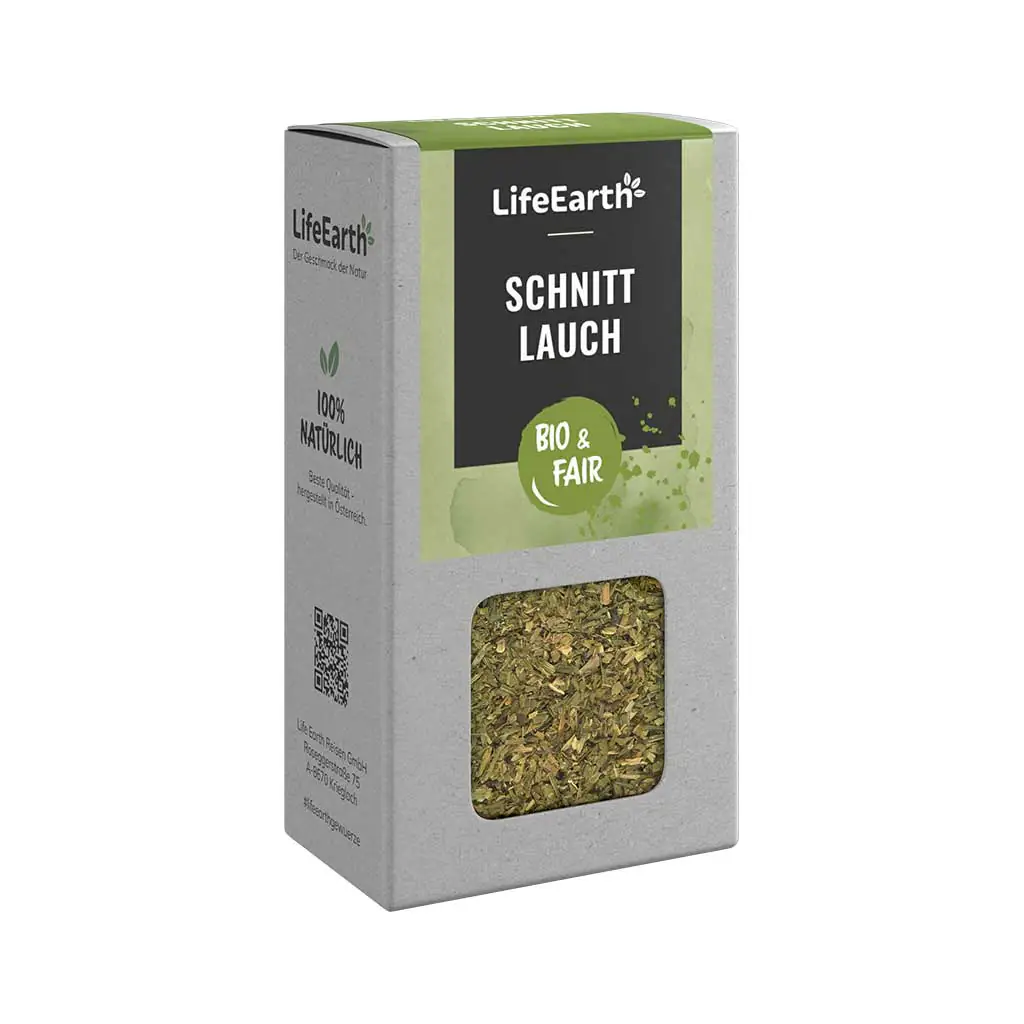 Bio Schnittlauch getrocknet von Life Earth Verpackung