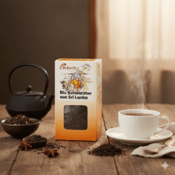 Bio Schwarztee aus Sri Lanka von Life Earth in der Schachtel - Symbolbild