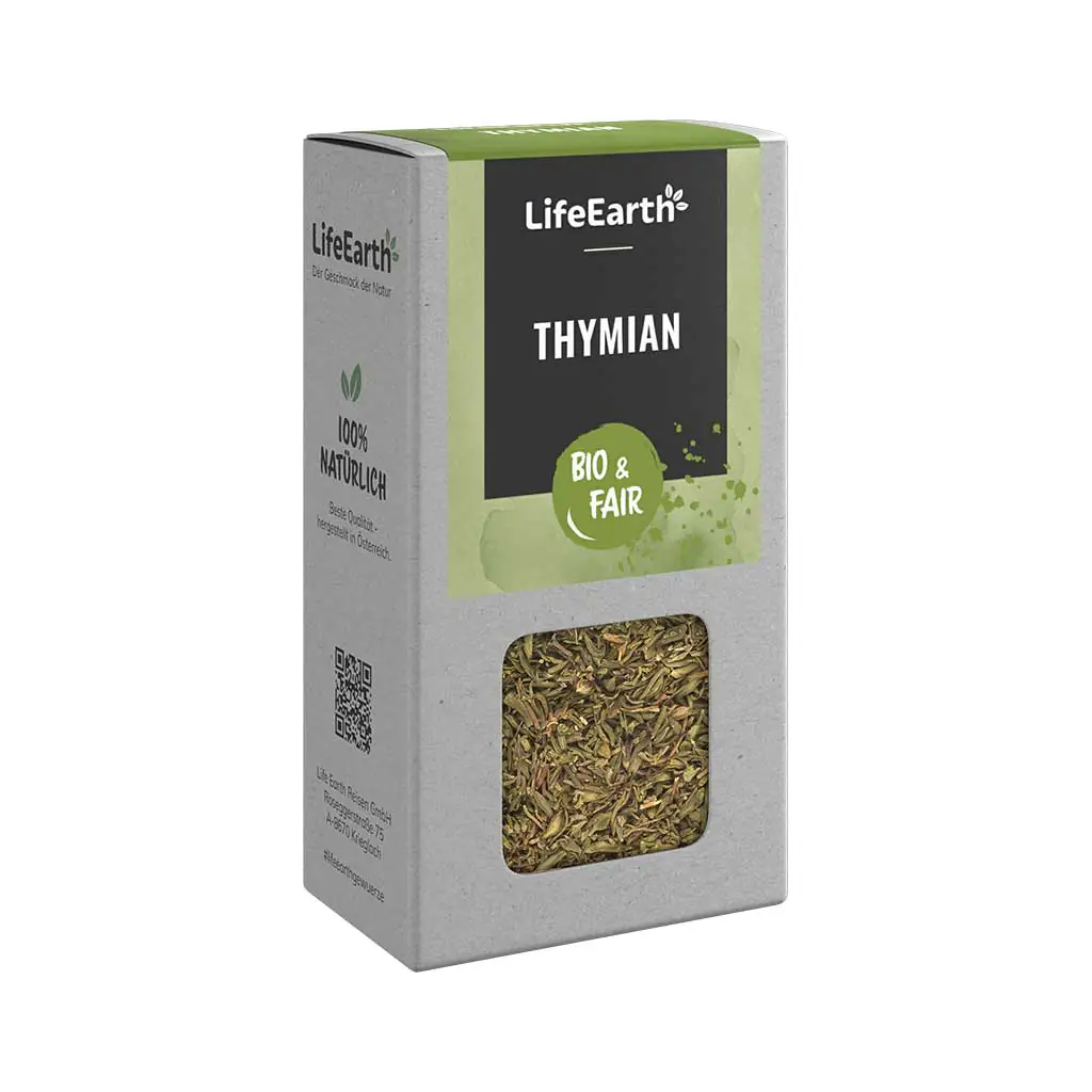 Bio Thymian getrocknet von Life Earth Verpackung